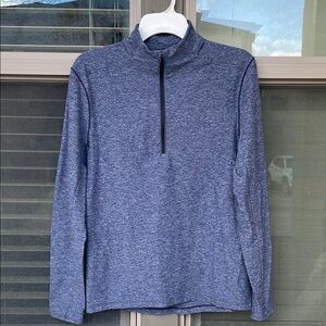 Lululemon Surge Warm 1/2 Zip SMALL heather blue pullover sweatshirt